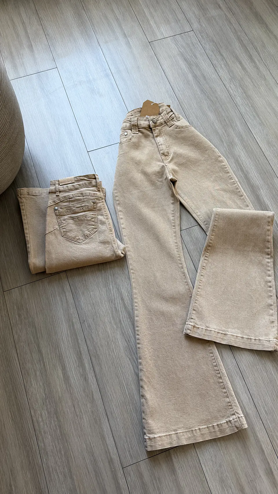 Jeans flare beige  5