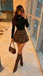 Falda short simil gamuza  - Miniatura 3