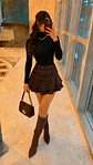 Falda short simil gamuza  - Miniatura 4