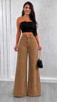Jeans wide leg camel  - Miniatura 4