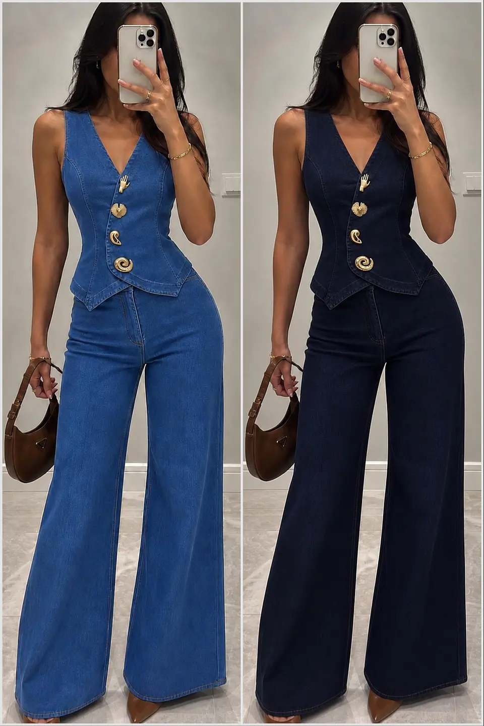 Conjunto de Jeans palazo  1