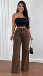 Jeans Wide Leg café  - Miniatura 2