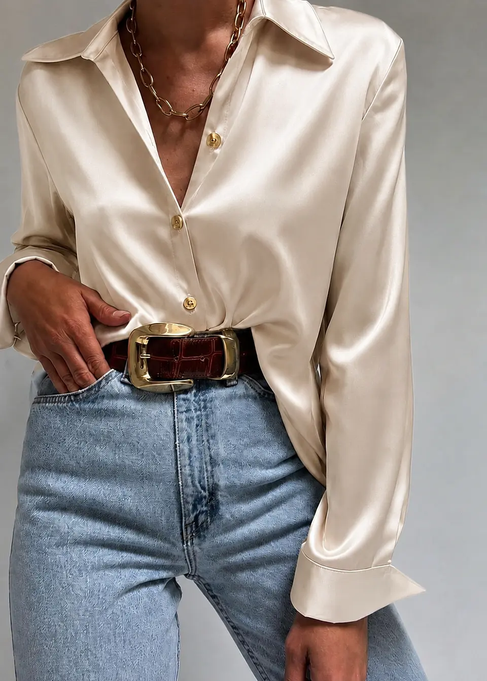 Camisa satinada  4