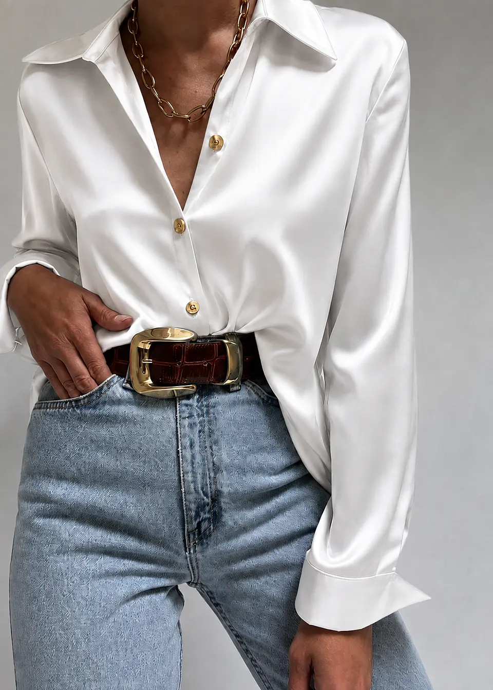 Camisa satinada  7