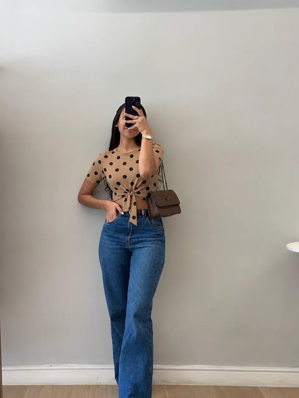 Polera  lunares manga corta  2