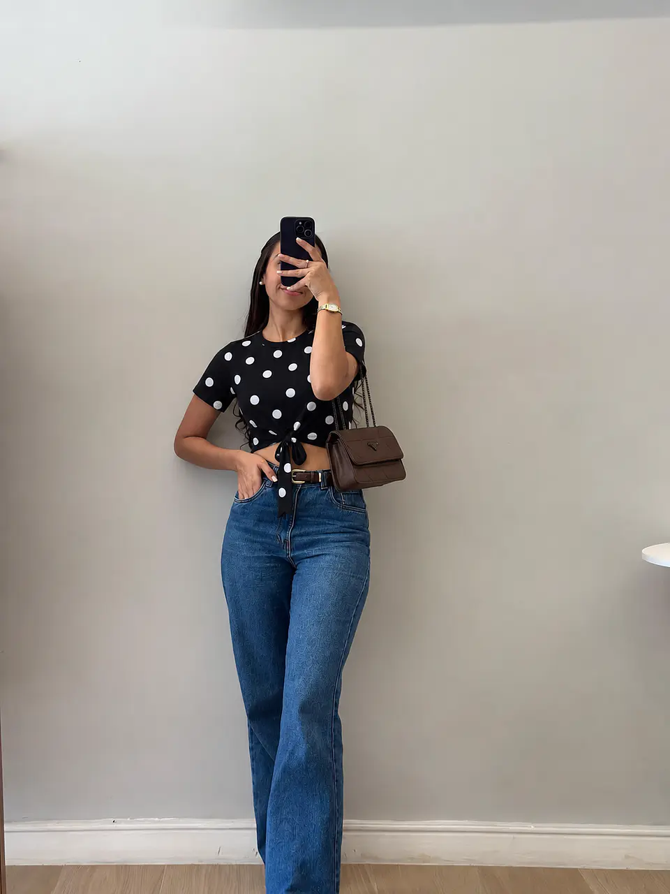 Polera  lunares manga corta  5