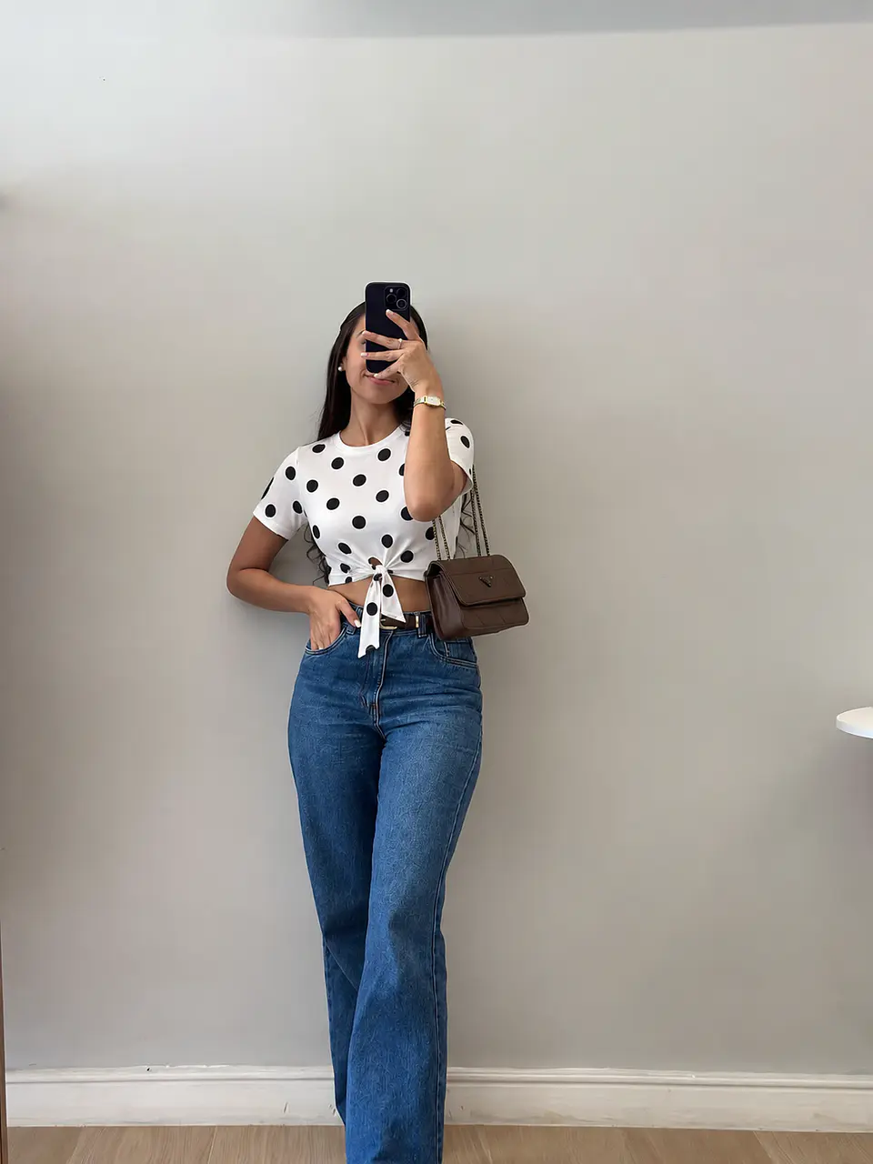 Polera  lunares manga corta  6