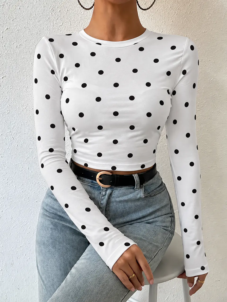 Polera camiseta lunares  3