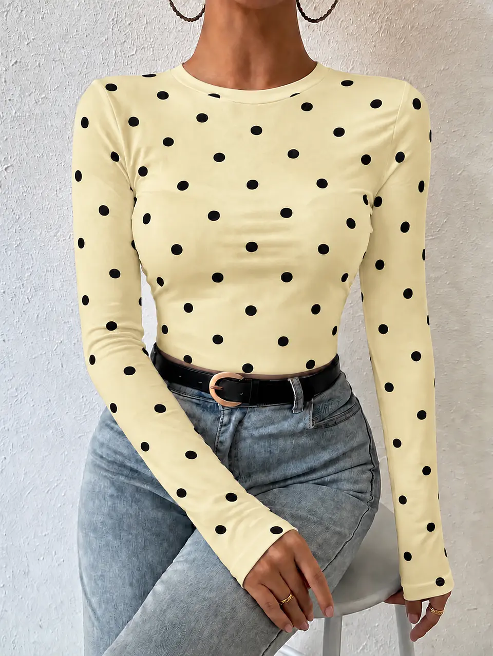 Polera camiseta lunares  2