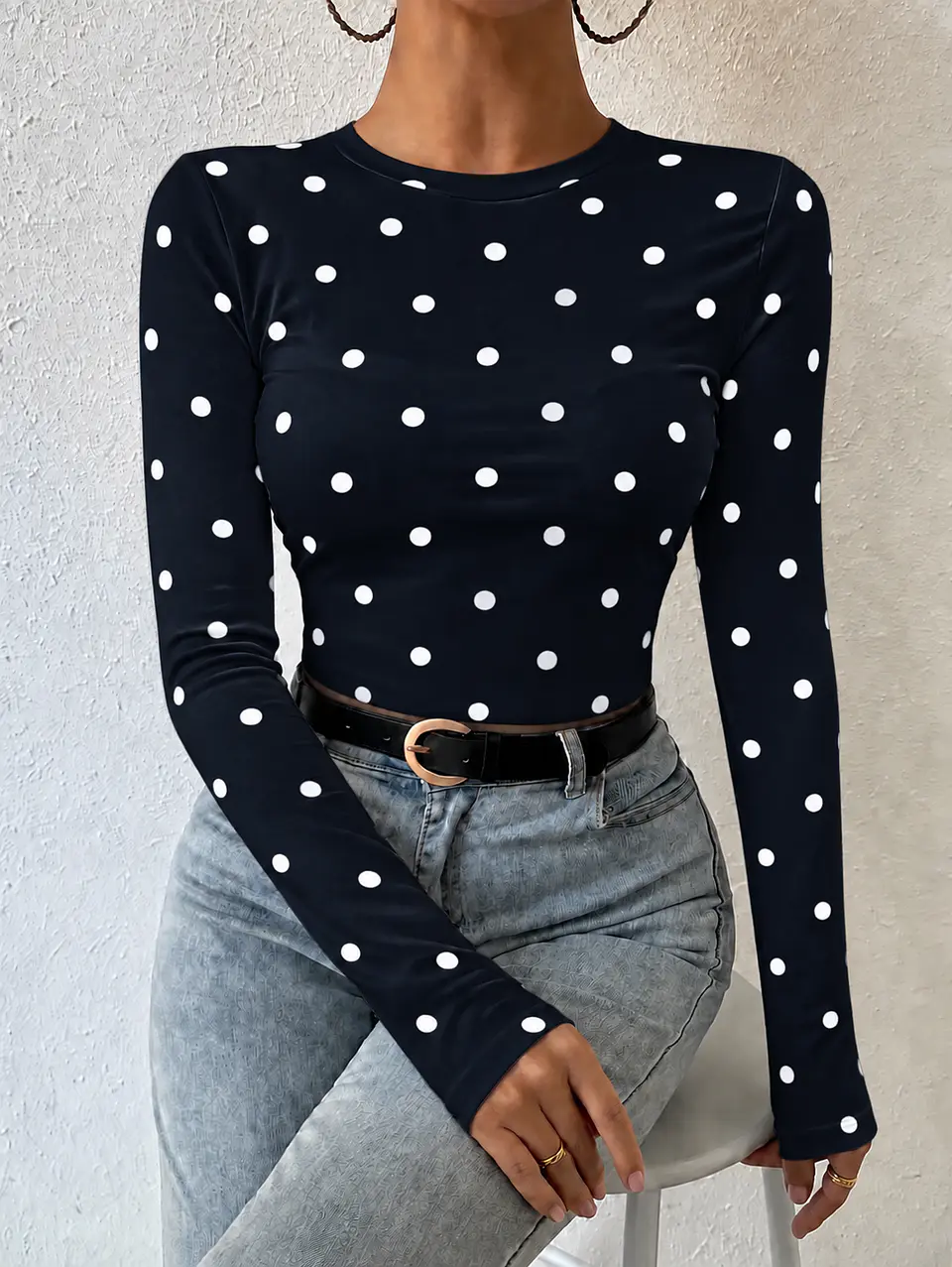 Polera camiseta lunares  5