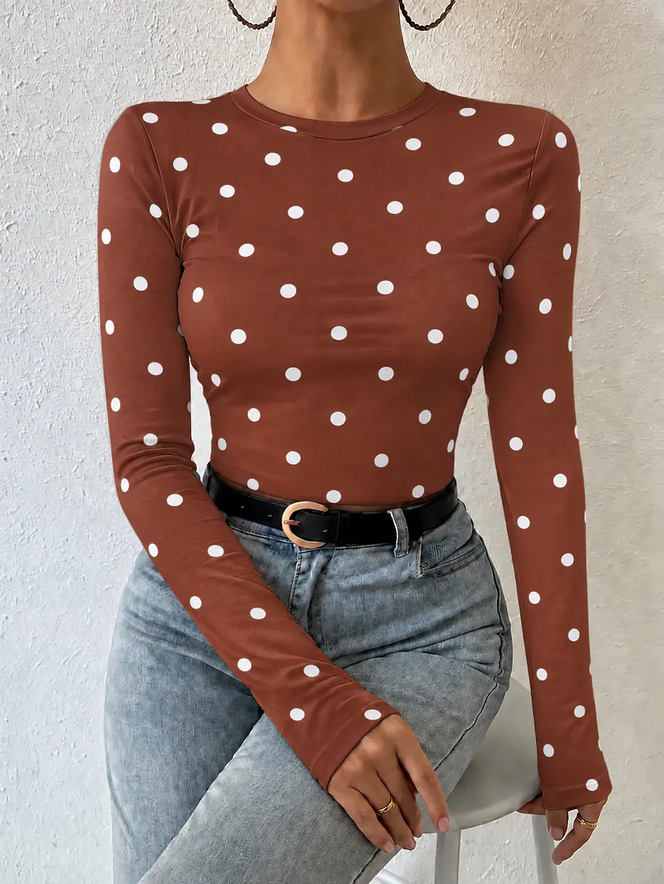 Polera camiseta lunares  7