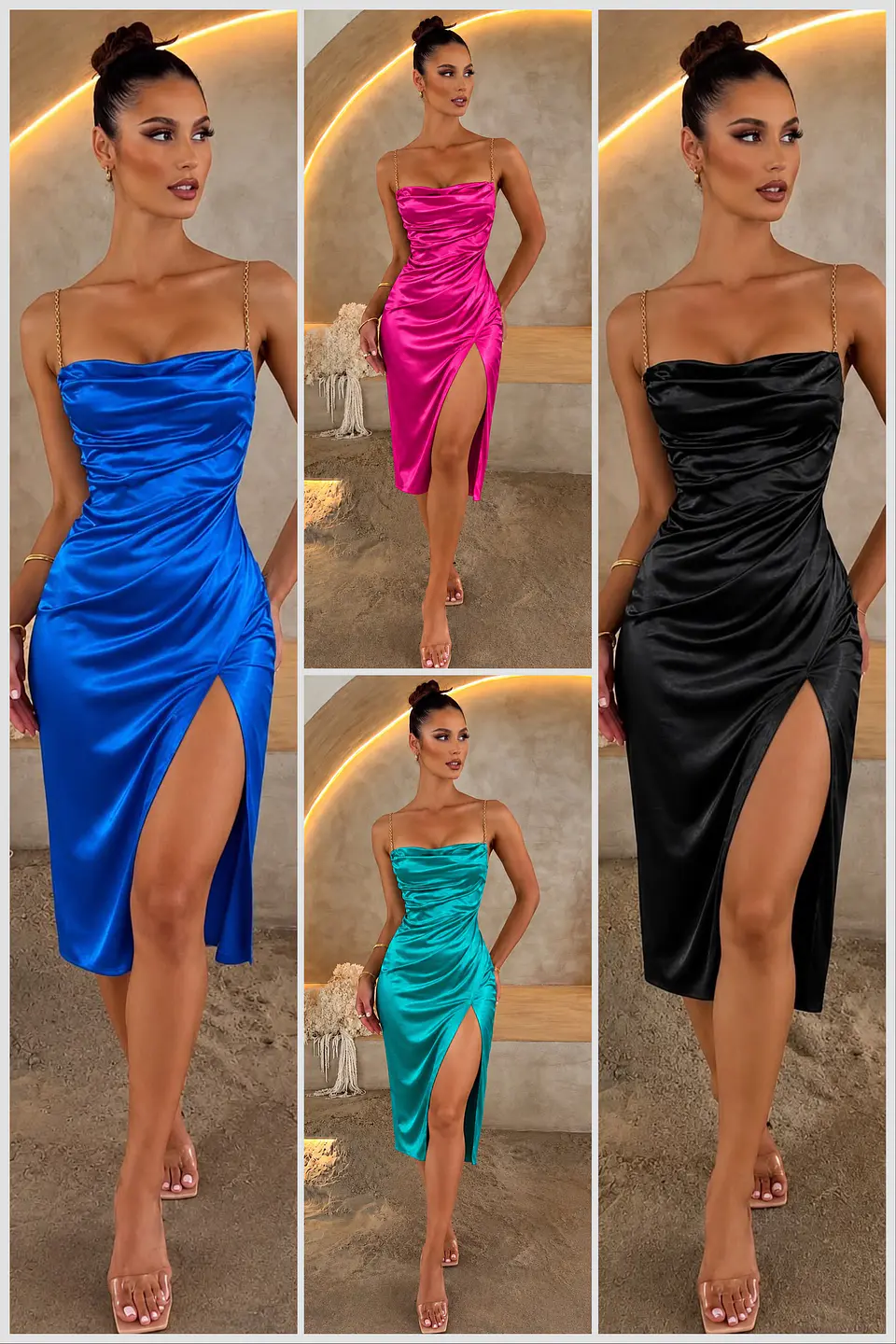 Vestido satinado  1