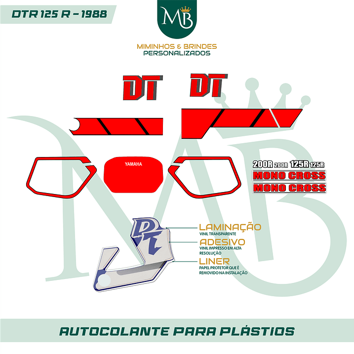 KIT AUTOCOLANTE DTR 125R - 1988 YAMAHA 02 2