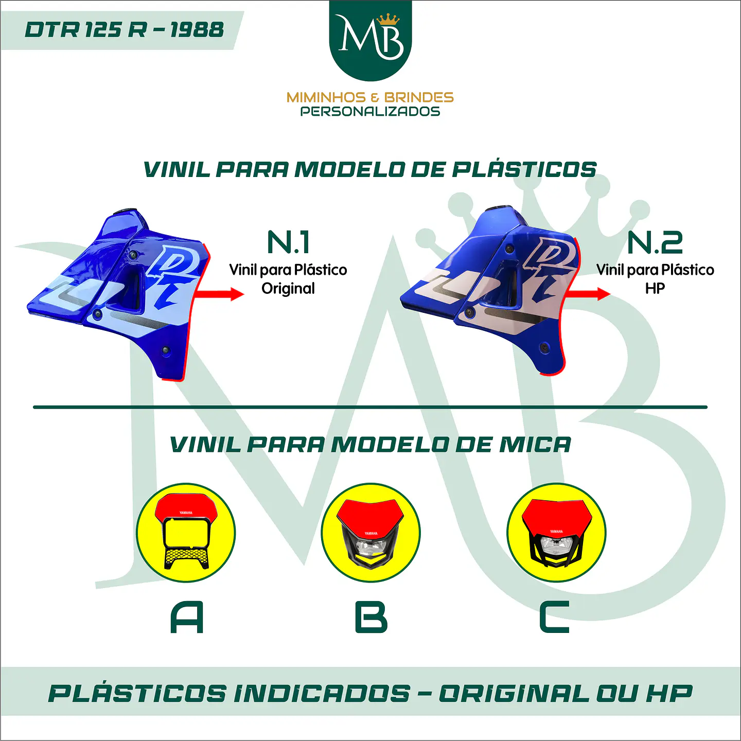 KIT AUTOCOLANTE DTR 125R - 1988 YAMAHA 02 3
