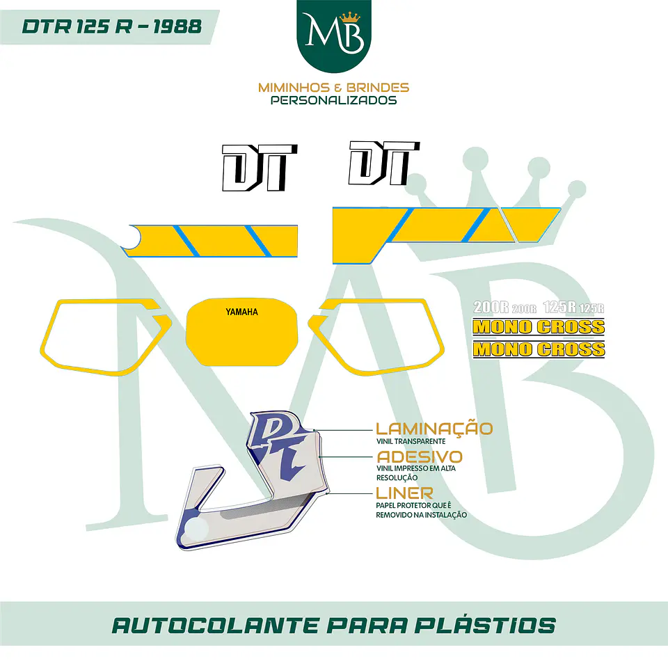 KIT AUTOCOLANTE DTR 125R - 1988 YAMAHA 03 2