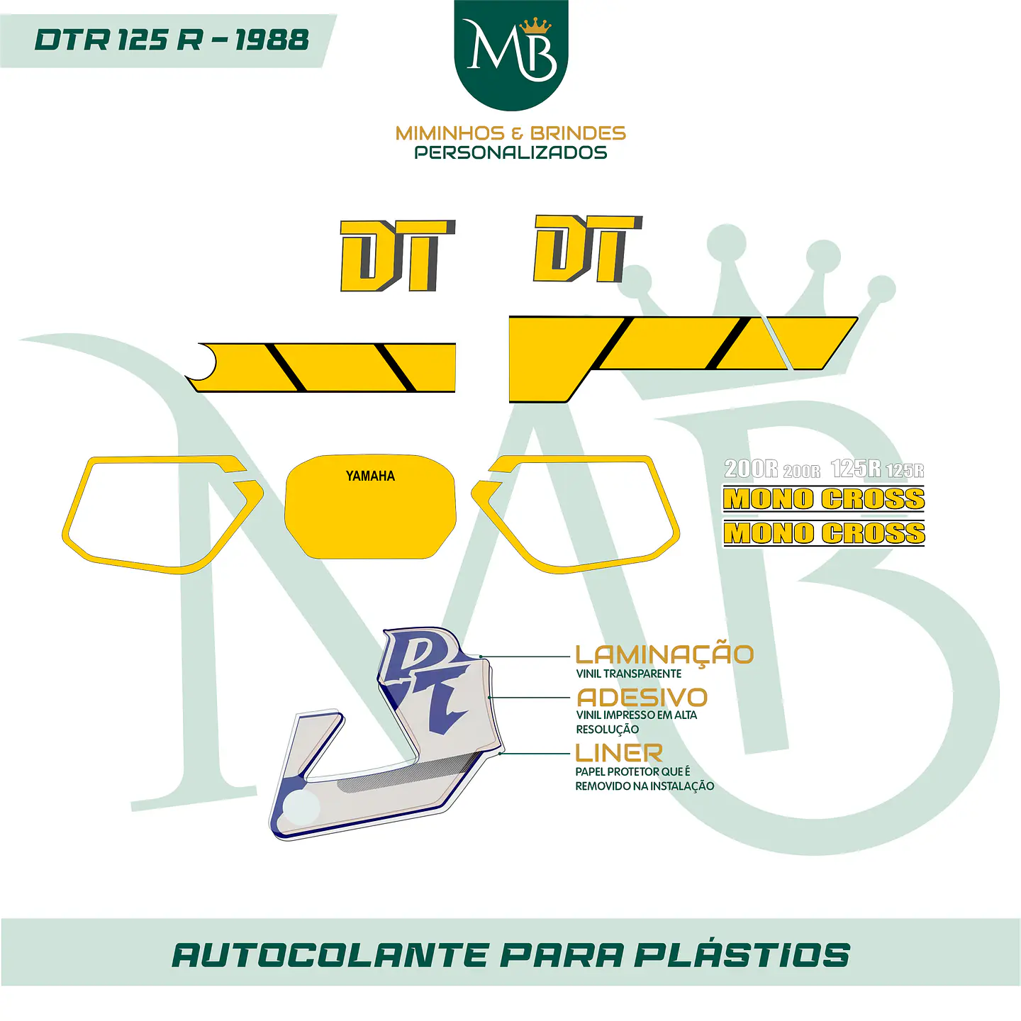 KIT AUTOCOLANTE DTR 125R - 1988 YAMAHA 04 2