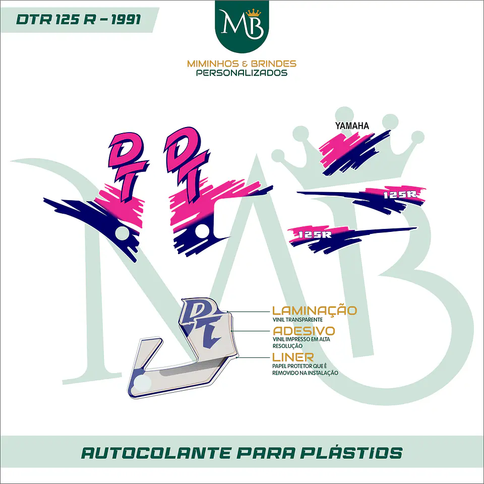KIT AUTOCOLANTE DTR 125R - 1991 YAMAHA 01 2