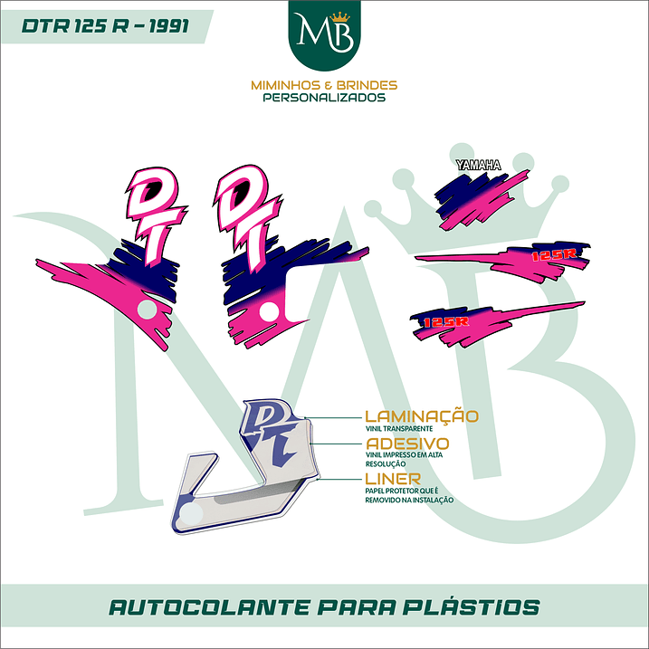 KIT AUTOCOLANTE DTR 125R - 1991 YAMAHA 02 2