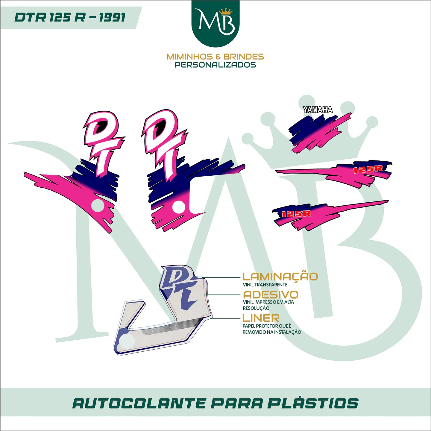 KIT AUTOCOLANTE DTR 125R - 1991 YAMAHA 02 2