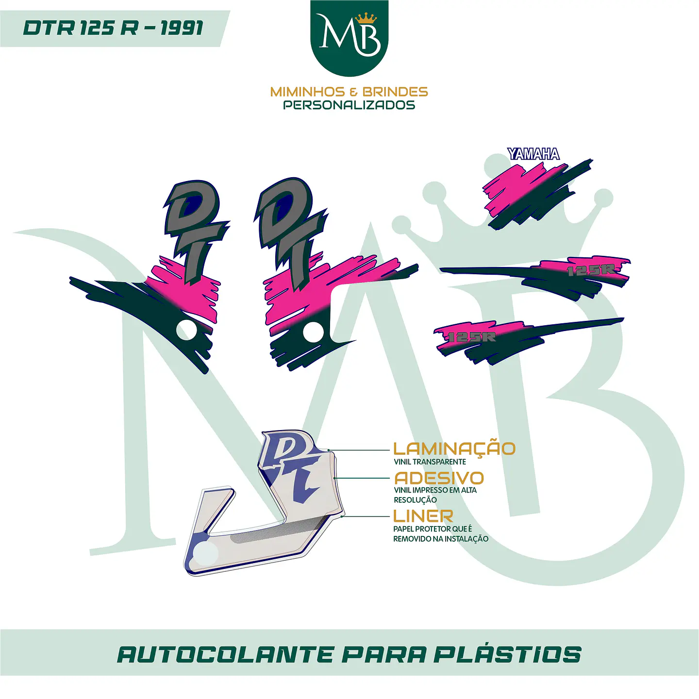 KIT AUTOCOLANTE DTR 125R - 1991 YAMAHA 03 2