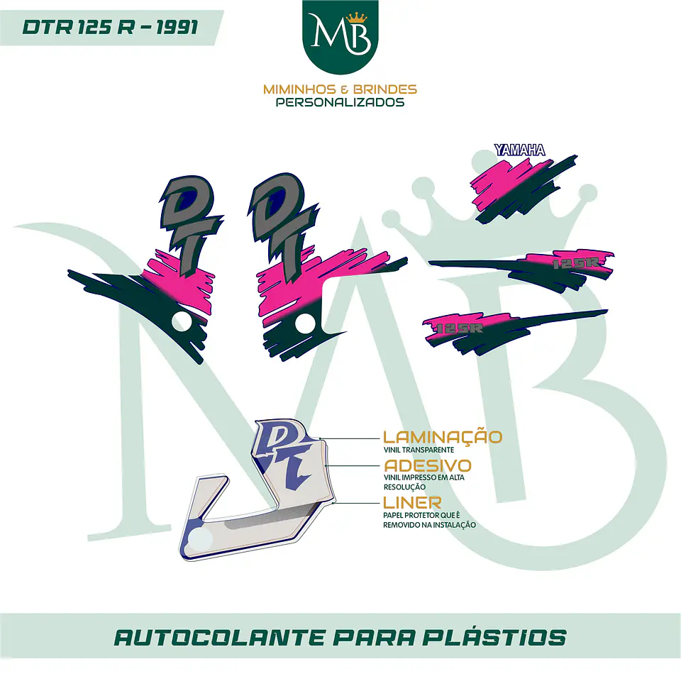 KIT AUTOCOLANTE DTR 125R - 1991 YAMAHA 03 2