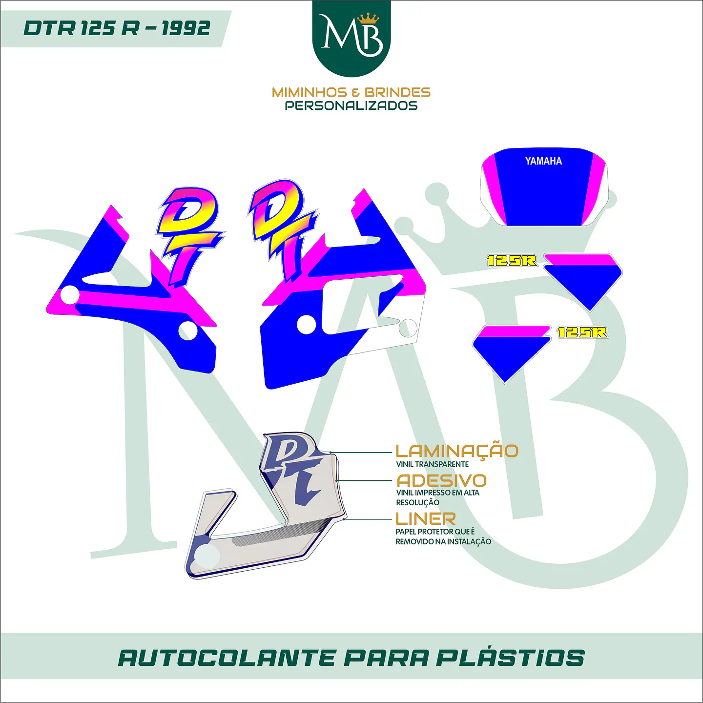 KIT AUTOCOLANTE DTR 125R - 1992 YAMAHA 01 2
