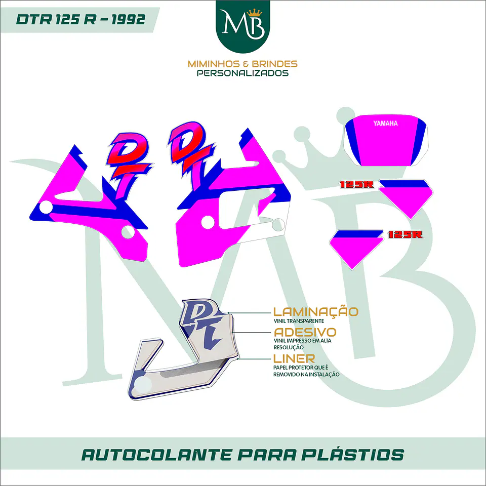 KIT AUTOCOLANTE DTR 125R - 1992 YAMAHA 02 2