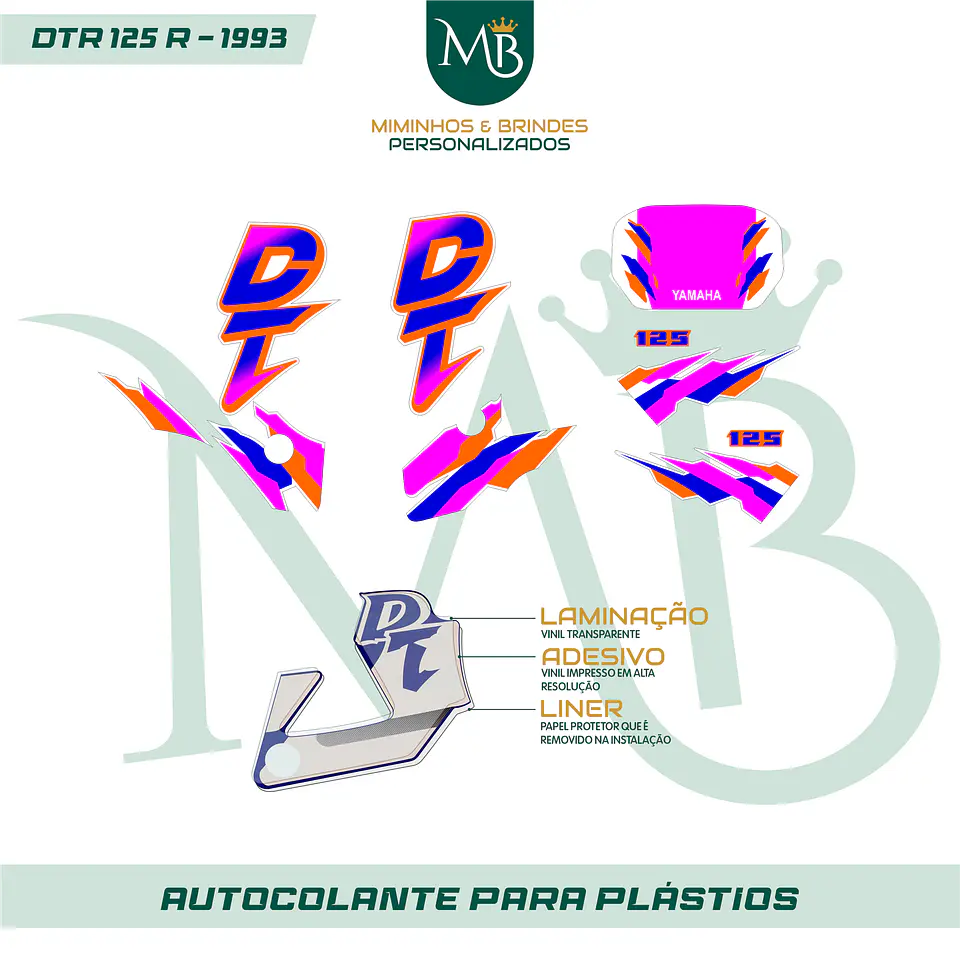 KIT AUTOCOLANTE DTR 125R - 1993 YAMAHA 01 2