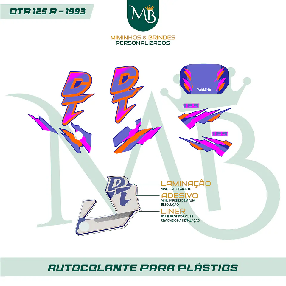 KIT AUTOCOLANTE DTR 125R - 1993 YAMAHA 02 2
