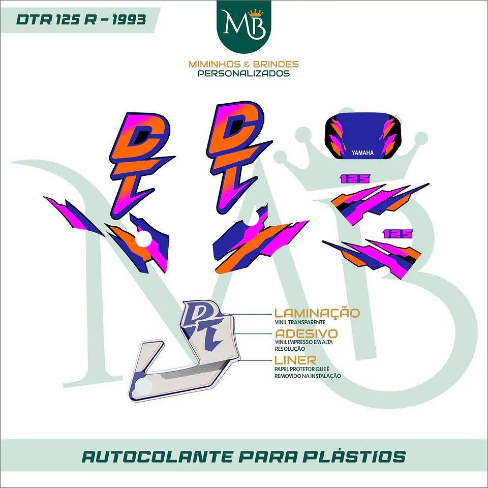 KIT AUTOCOLANTE DTR 125R - 1993 YAMAHA 03 2