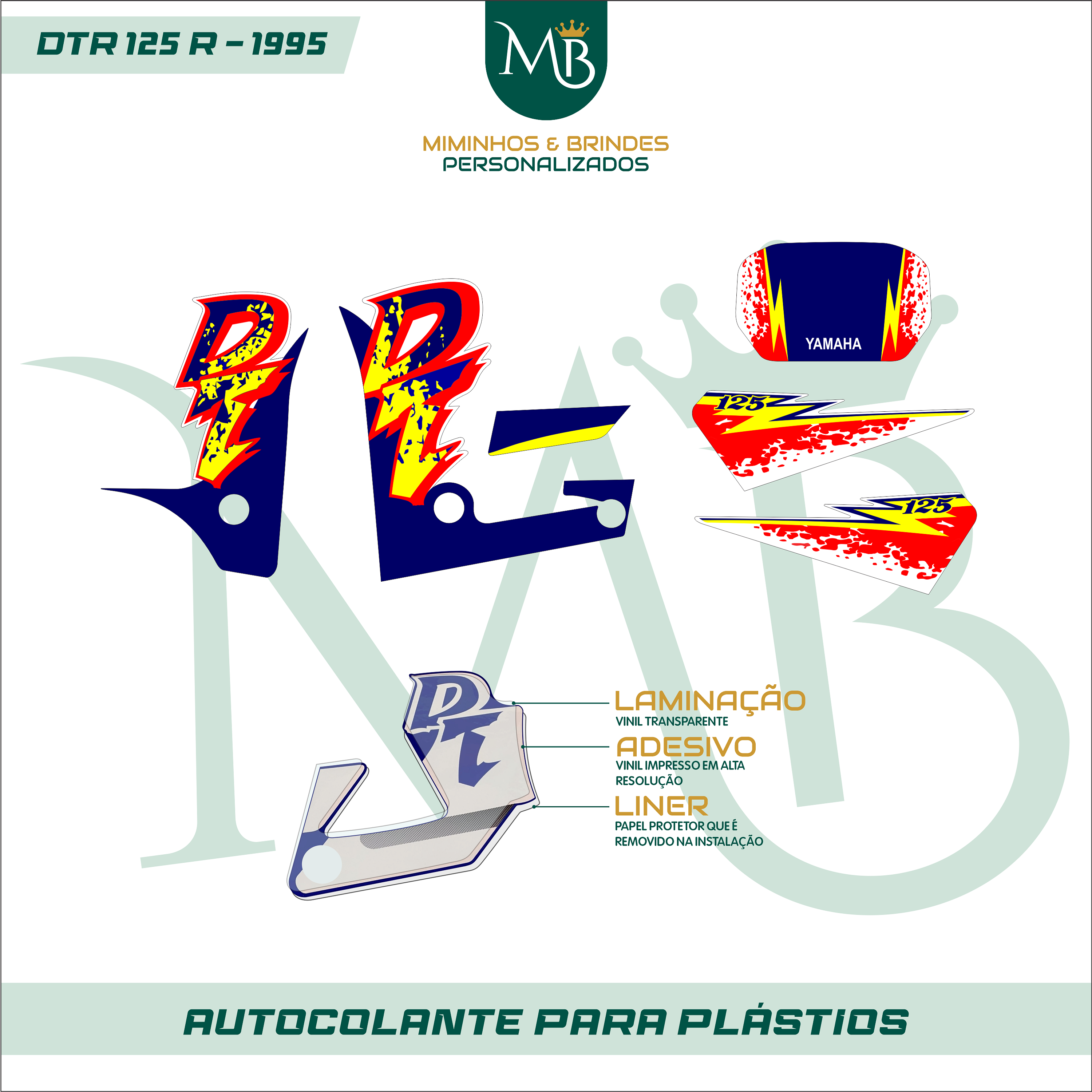 Kit de Autocolantes DTR 125R - 1995 YAMAHA 2