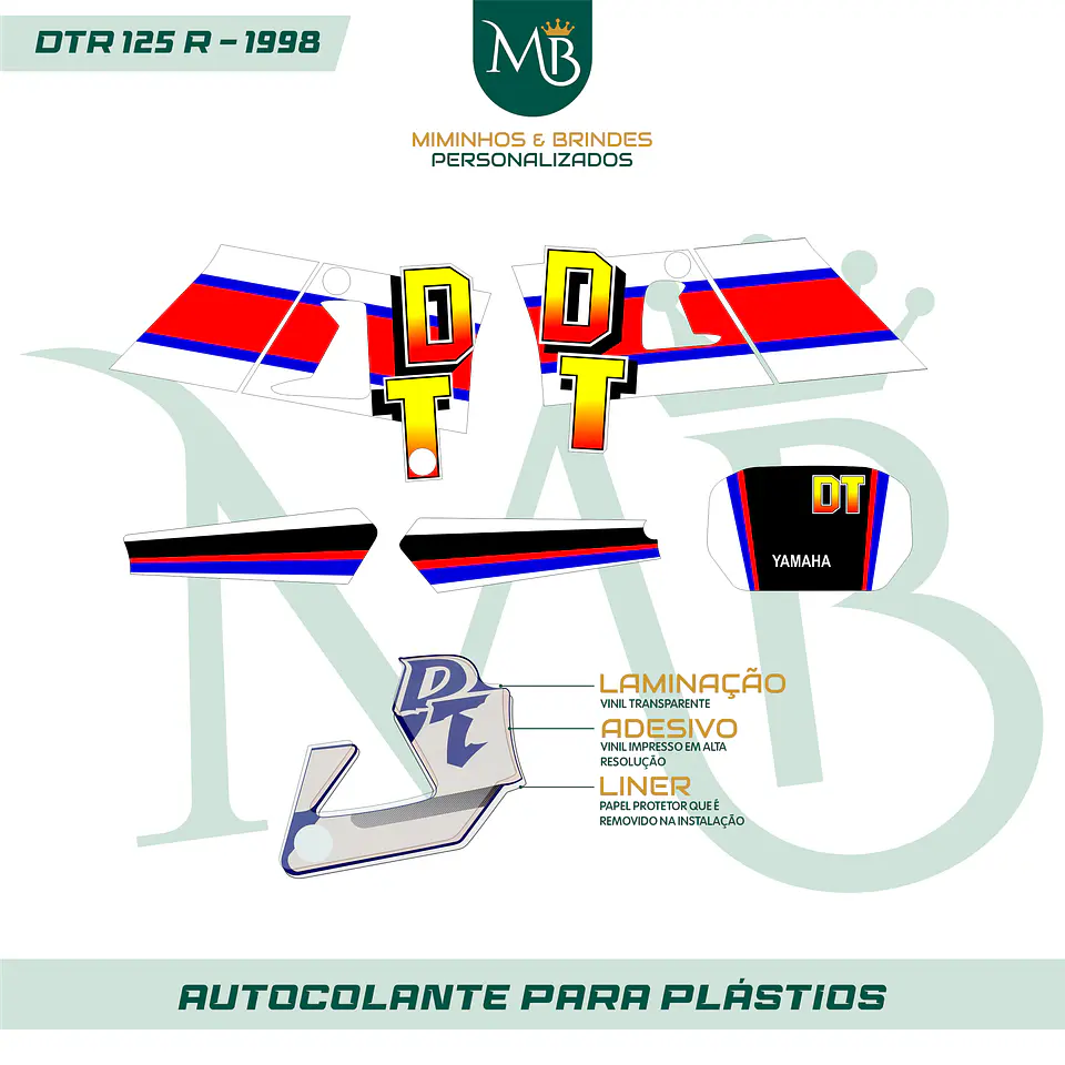 KIT AUTOCOLANTE DTR 125R - 1998 YAMAHA  2