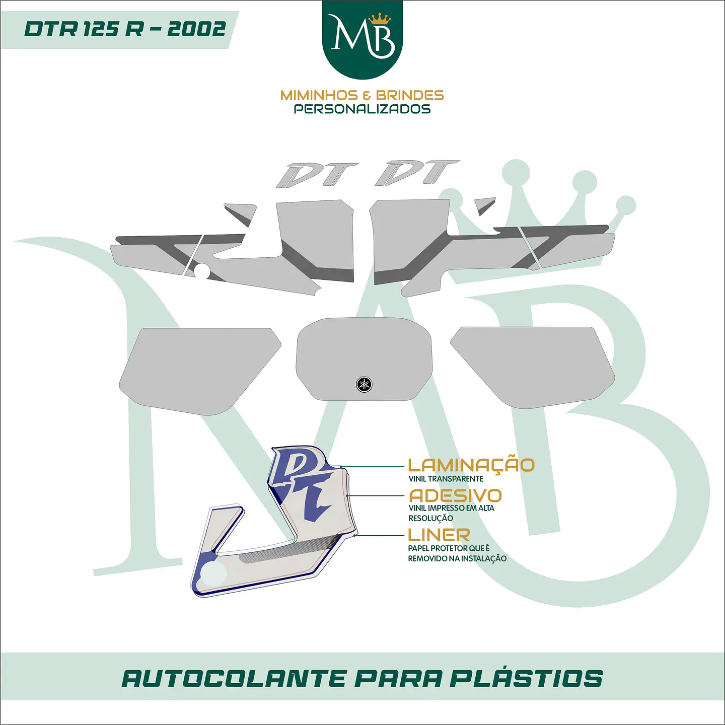 Kit de Autocolantes DTR 125R - 2002 YAMAHA 02 2