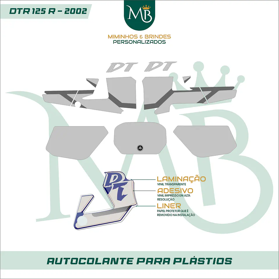 Kit de Autocolantes DTR 125R - 2002 YAMAHA 02 2