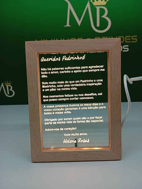 Quadro acrílico Padrinhos  