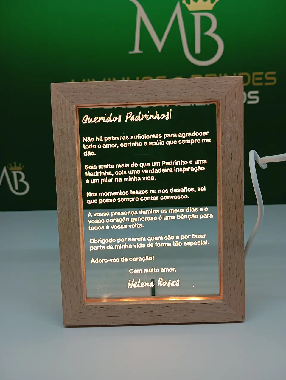 Quadro acrílico Padrinhos   1