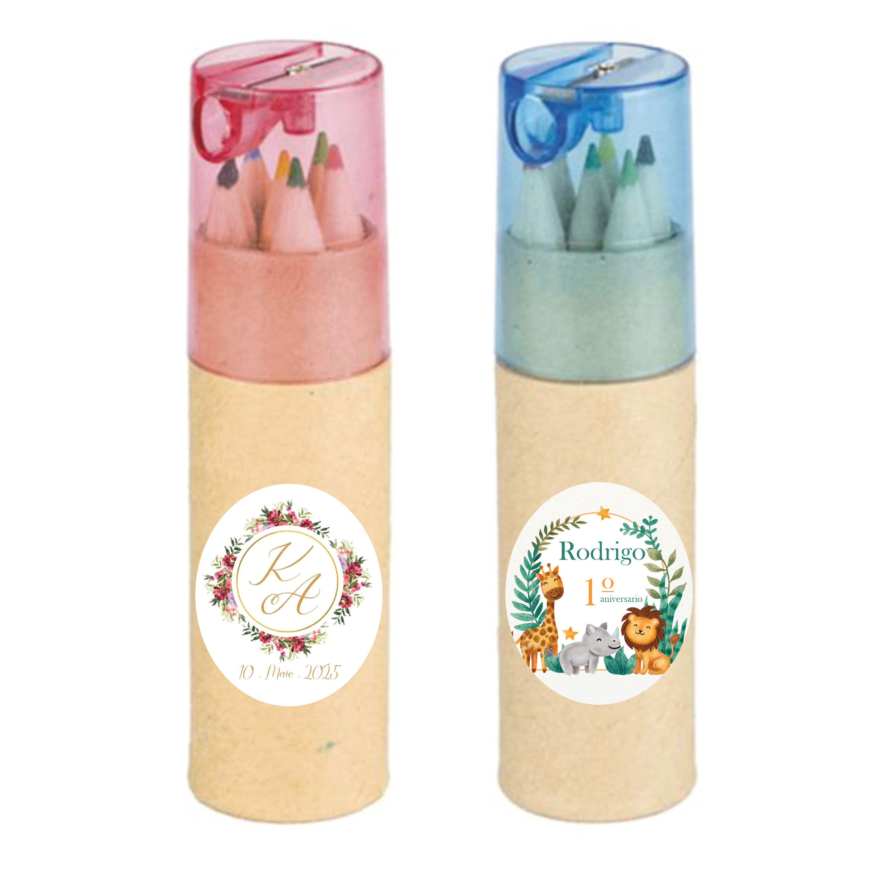 Conjunto de 6 Lápis de Cor com Afiador 1