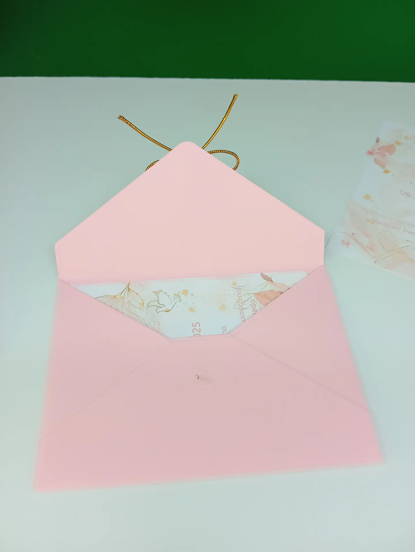 Convite Batizado rosa  2
