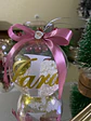 Bola Natal Acrílico Nome Rosa 1 - thumbnail 1