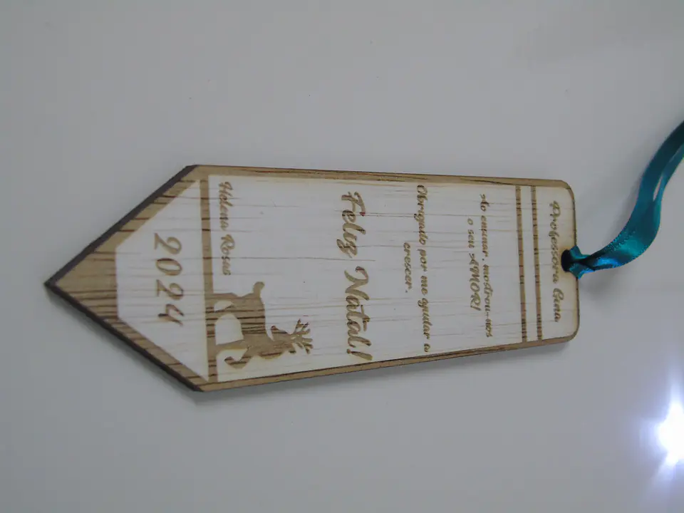 Marcador de Livro Lápis Natal  Personalizado 5