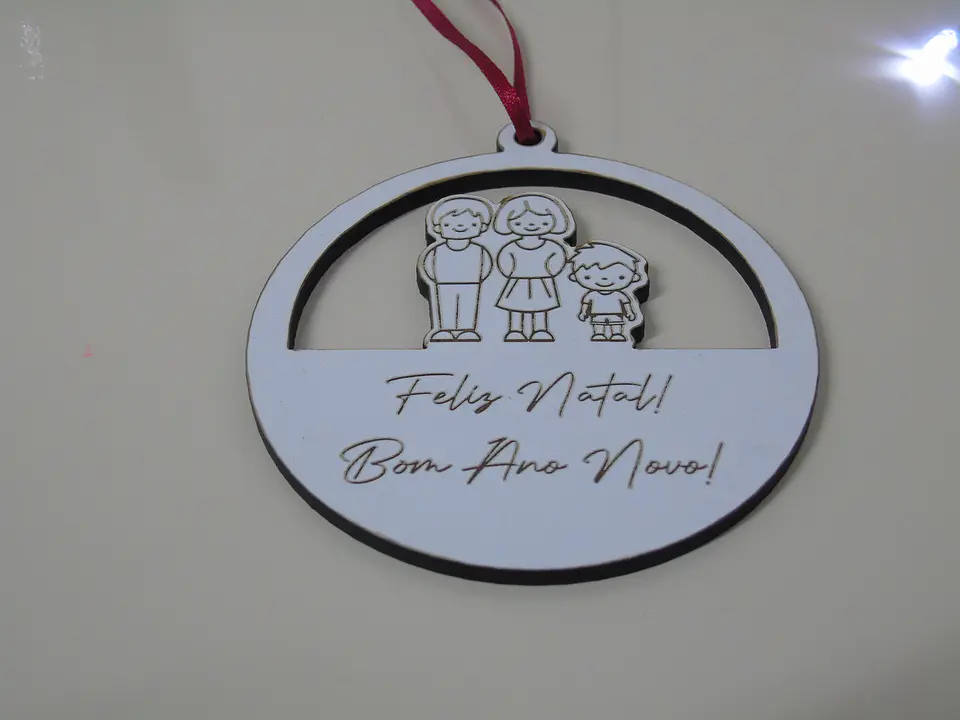 Bola Natal Família Personalizada  3