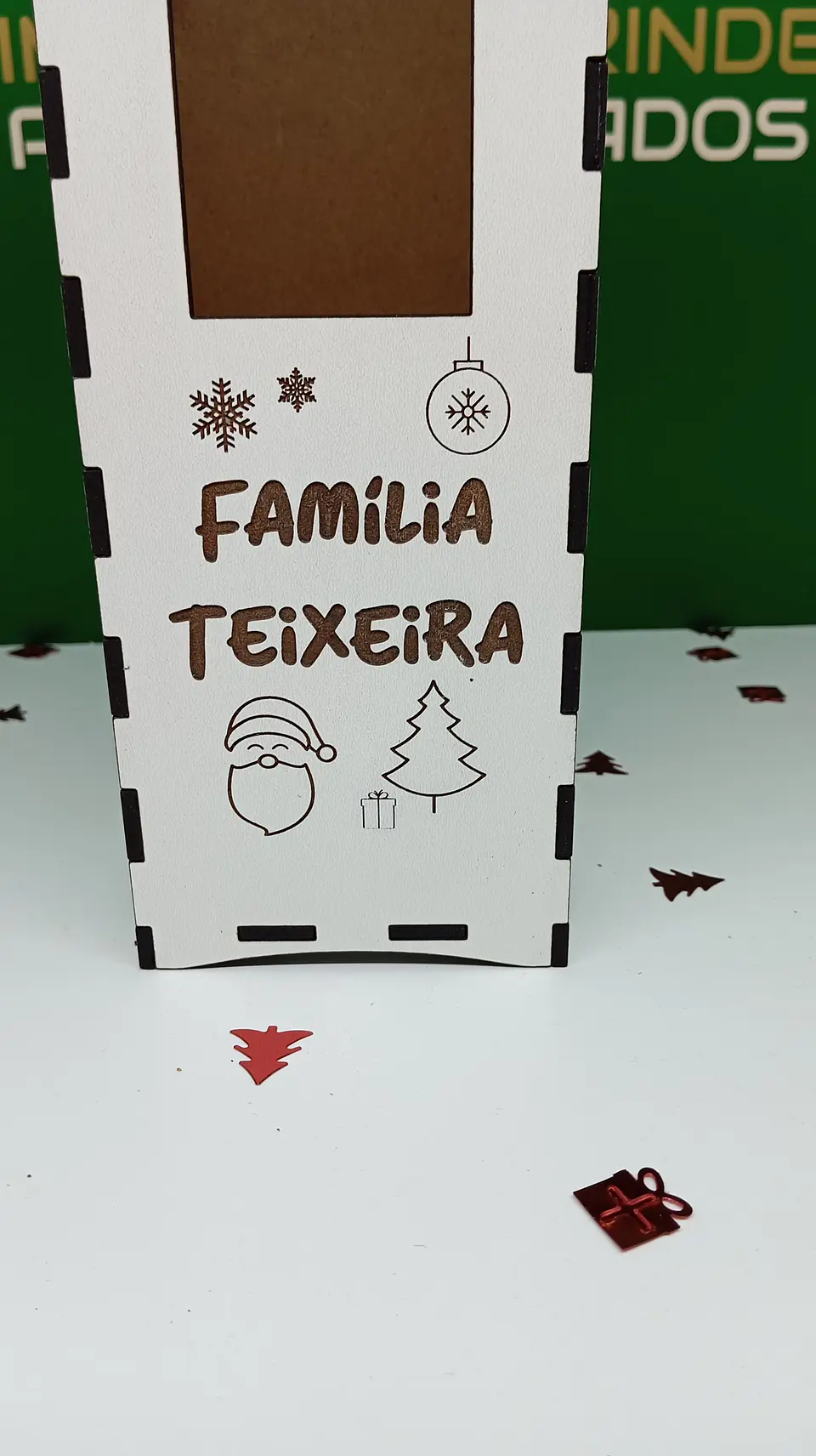 Caixa Garrafa Vinho Natal  2