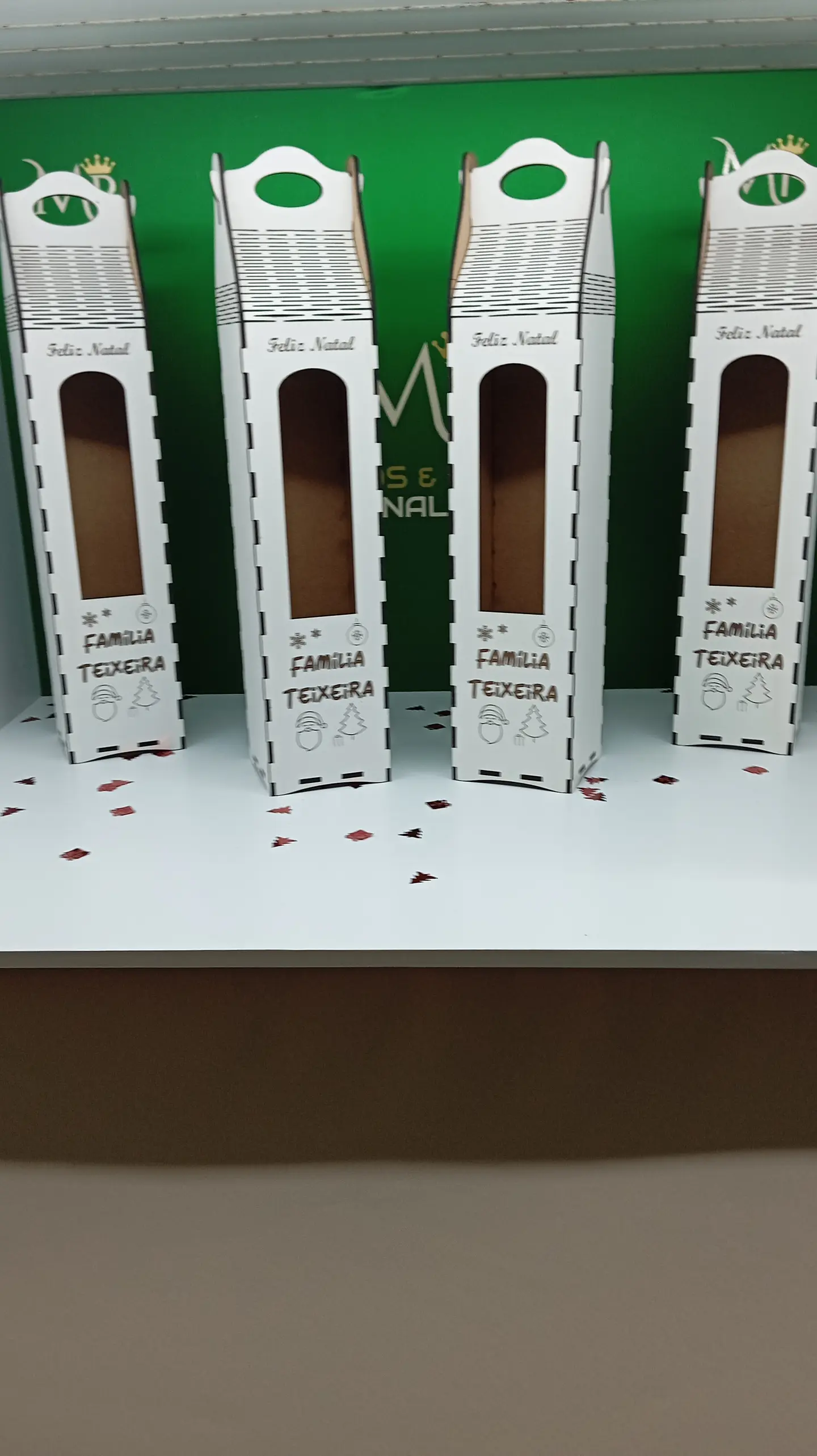 Caixa Garrafa Vinho Natal  5