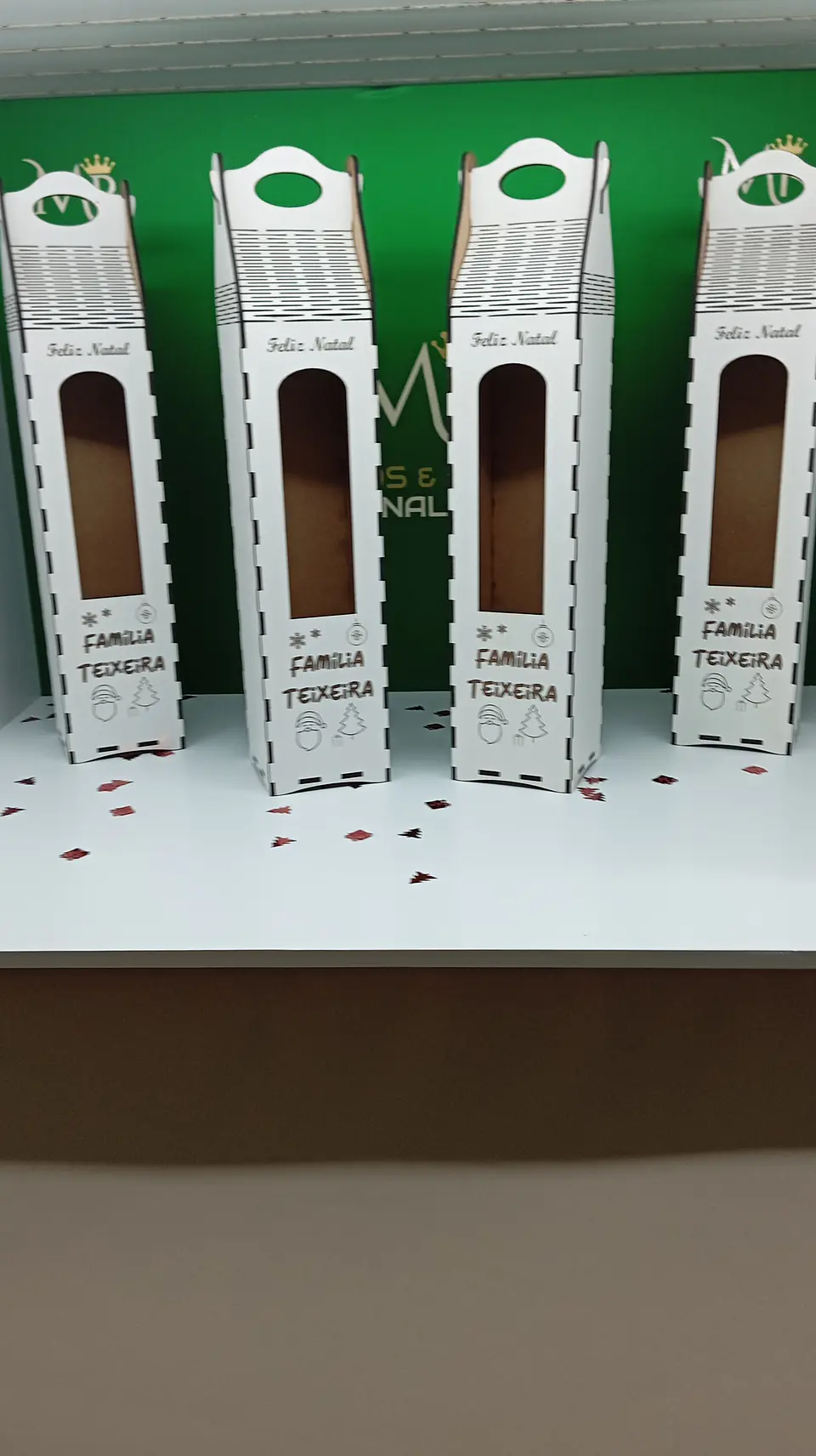 Caixa Garrafa Vinho Natal  5
