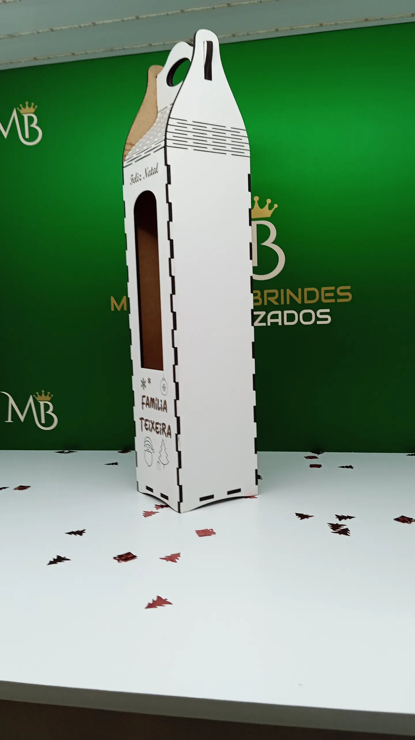 Caixa Garrafa Vinho Natal  4
