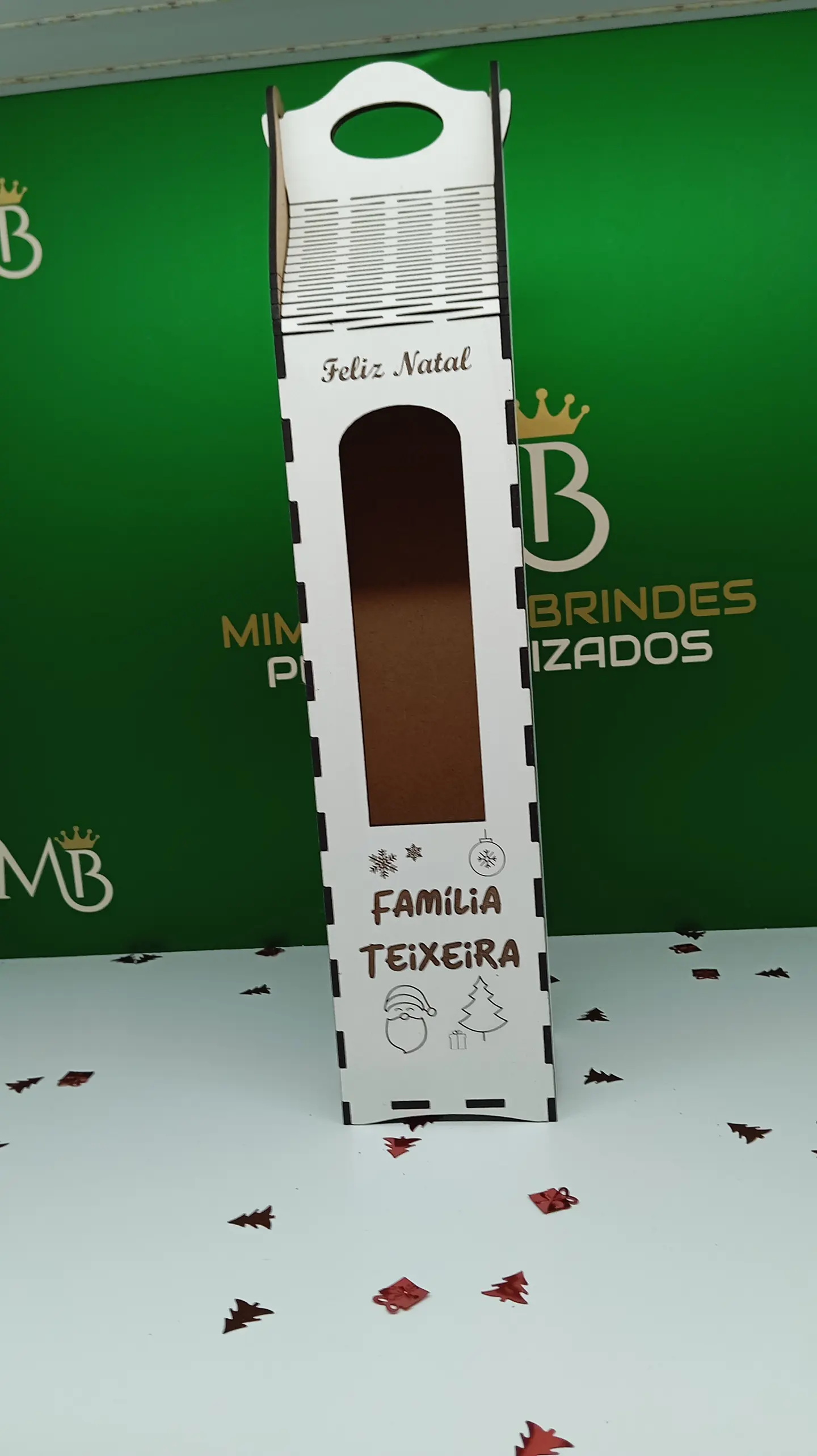 Caixa Garrafa Vinho Natal  3