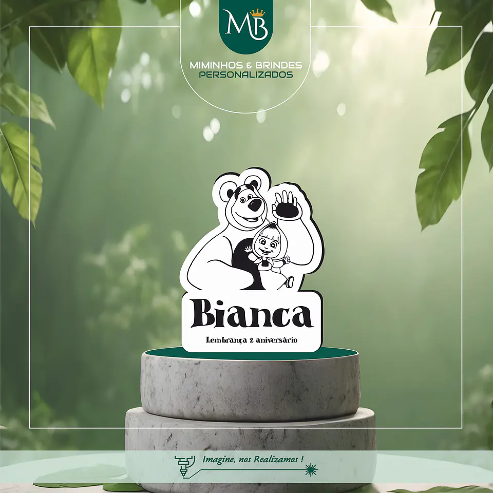 Íman Lembrança de Aniversário – Tema Marcha e Urso 1