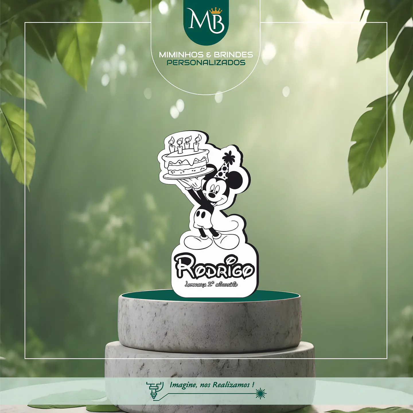 Íman Lembrança de Aniversário – Tema Mickey 1