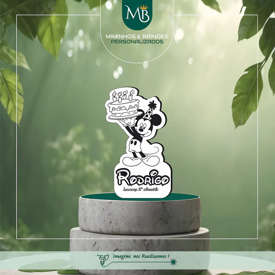 Íman Lembrança de Aniversário – Tema Mickey 1