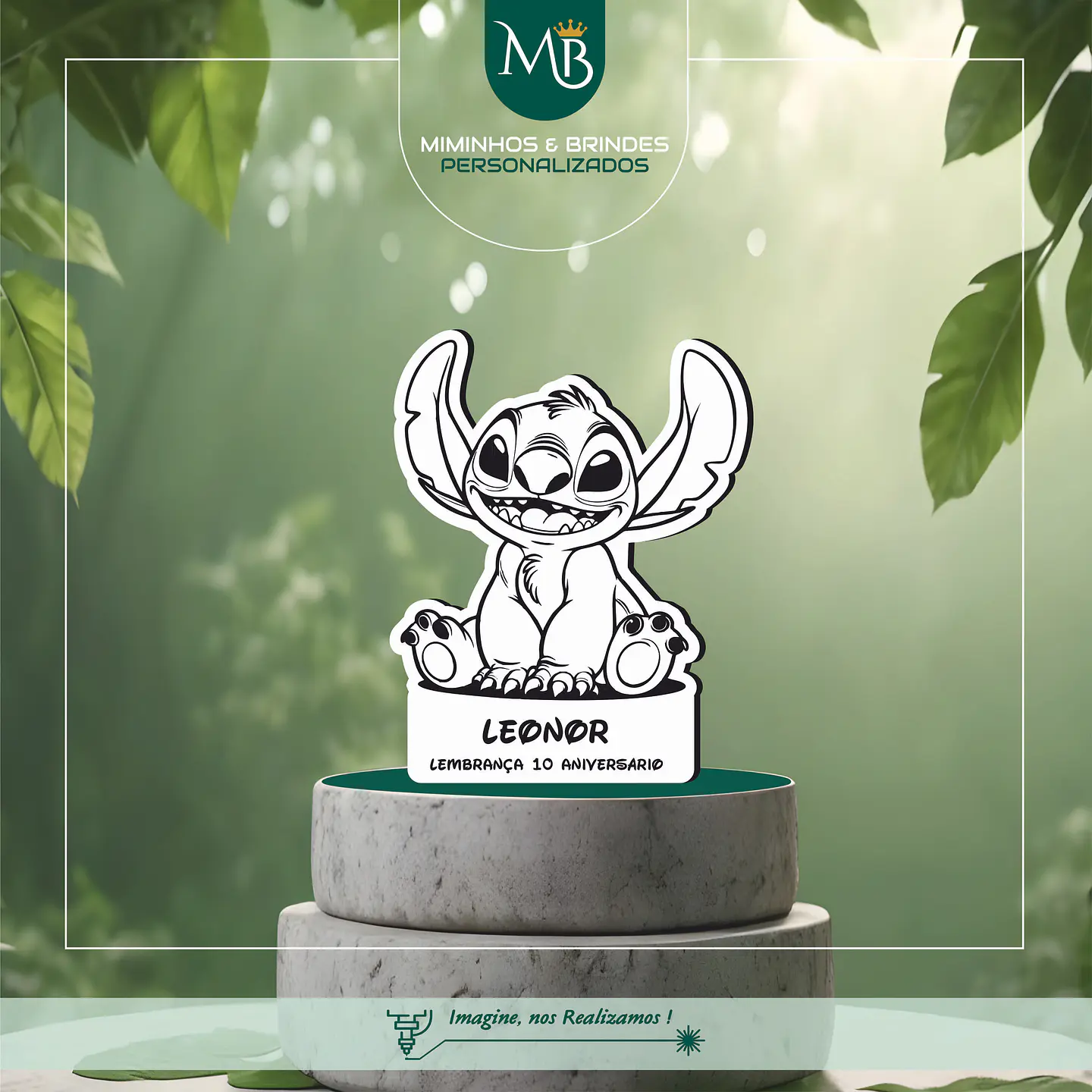Íman Lembrança de Aniversário – Tema Stitch 1